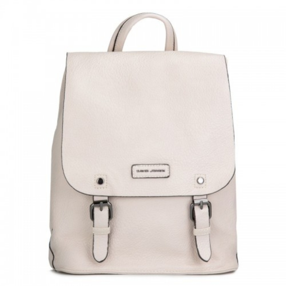 David Jones Paris Ivory Women's Backpack Purse